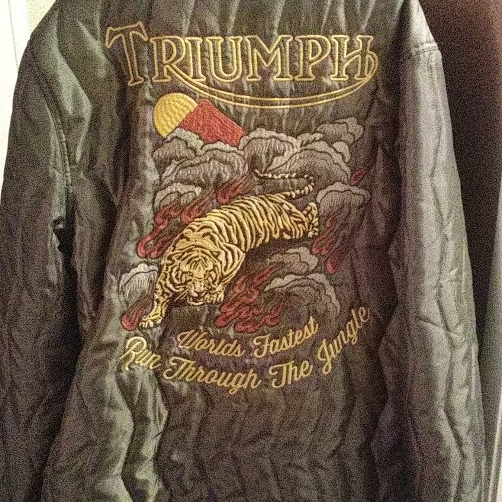 Lucky Brand Men's Embroidered TRIUMPH Tiger Jacket